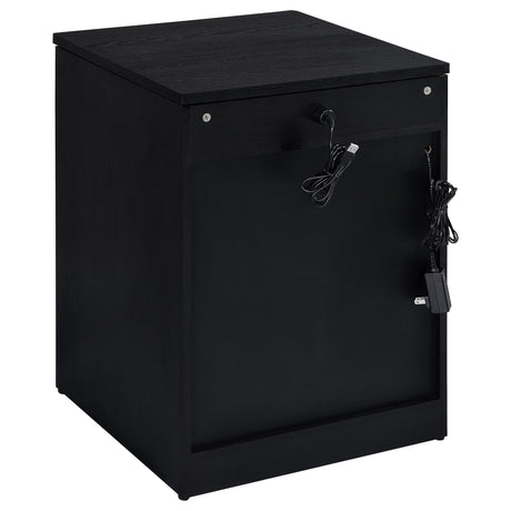 Fabre Black Ash 1-Drawer Extendable Top Nightstand — product image 6