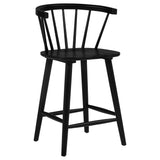 Jeffries 2-Piece Curved Spindle-Back Counter Chair Set Black — product image 2