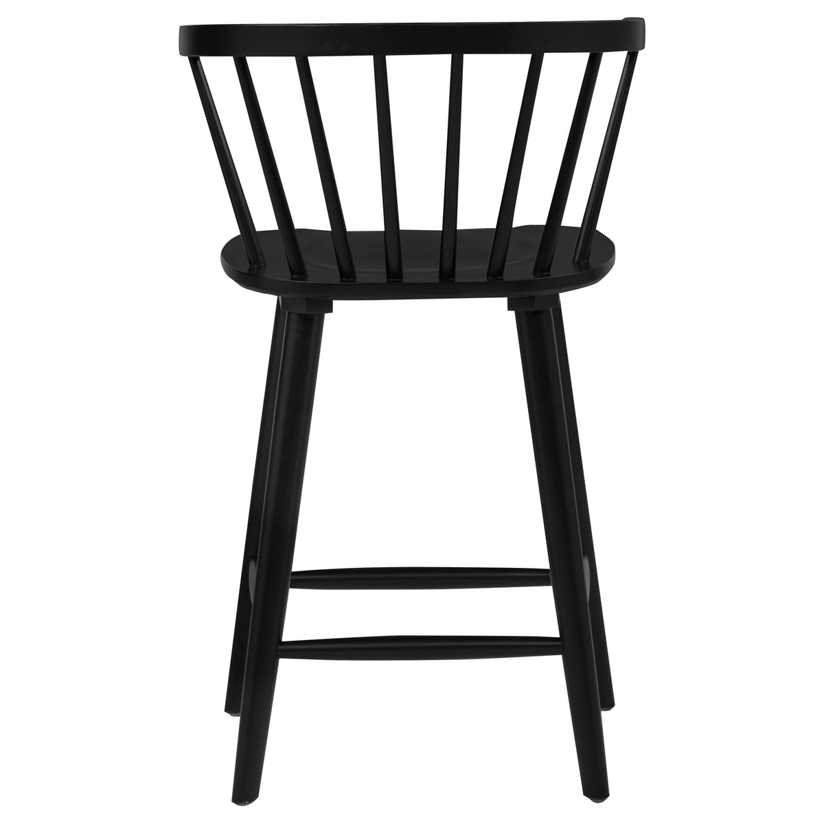 Jeffries 2-Piece Curved Spindle-Back Counter Chair Set Black — product image 7