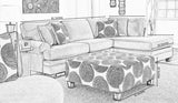 Selena Chocolate 124" Sectional