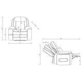 Rojas Dual Power Recliner with Cupholder Storage and LED Lighting Greige — product image 14