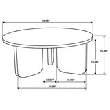 Dale Sculptural Round Solid Mango Wood Coffee Table Honey Mango — product image 4