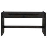 Leandro 2-drawer Home Office Writing Desk Burnished Black