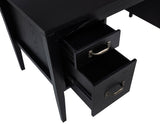 Graham 54-inch 4-drawer Double Pedestal Lift Top Computer Desk Black