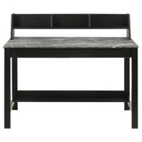 Besler 47-inch SmartTop Writing Desk with Shelf Grey Stone and Black