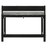 Besler 47-inch SmartTop Writing Desk with Shelf Grey Stone and Black