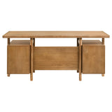 Roldan 69-inch 4-drawer Computer Desk with File Drawer Light Ash