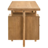 Roldan 69-inch 4-drawer Computer Desk with File Drawer Light Ash