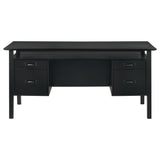 Goodson 64-inch 4-Drawer Double Pedestal Computer Desk Black