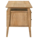 Goodson 64-inch 4-Drawer Double Pedestal Computer Desk Distressed Light Brown