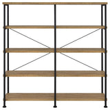 Analiese 63-inch 4-shelf Double Bookshelf Mango