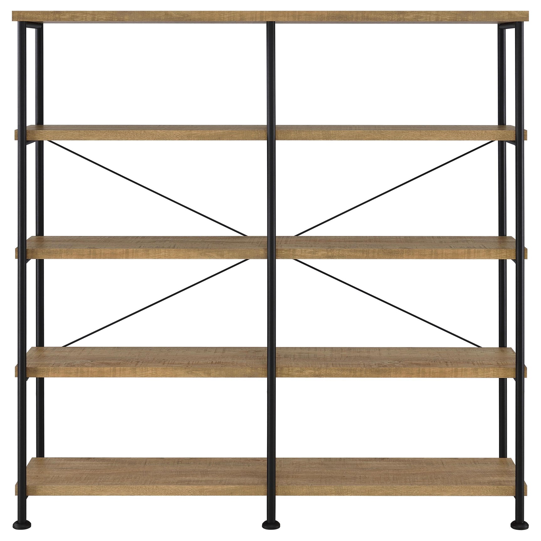 Analiese 63-inch 4-shelf Double Bookshelf Mango