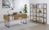 Analiese 63-inch 4-shelf Double Bookshelf Mango