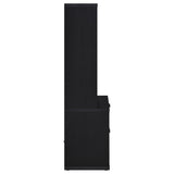 Westpark 3-shelf Bookcase USB and Lockable Drawer Black