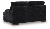 Whitmore Manor Black Pearl Chenille,Velvet Loveseat view 4