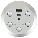 Madden Faux Leather Bluetooth Audio Console with Power Outlet Black — product image 12