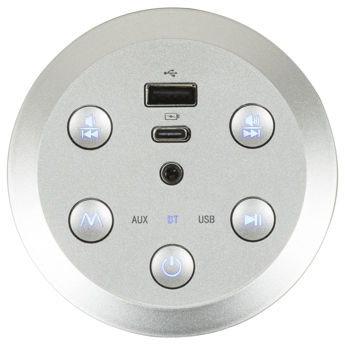 Madden Faux Leather Bluetooth Audio Console with Power Outlet Black — product image 12