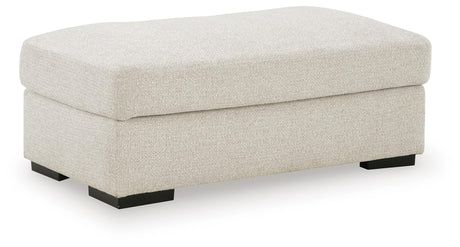 Conlee-Pike Linen Chenille Ottoman angled view