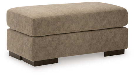 Jayne Park Pecan Chenille Ottoman angled view