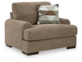 Jayne Park Pecan Chenille Oversized Chair angled view
