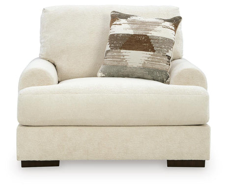 Jayne Park Sand Chenille Oversized Chair view 3