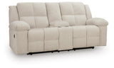 Orlen Winter Performance Fabric,Next-Gen Nuvella™,Chenille Reclining Loveseat with Console angled view
