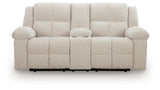 Orlen Winter Performance Fabric,Next-Gen Nuvella™,Chenille Reclining Loveseat with Console view 4