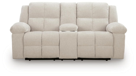 Orlen Winter Performance Fabric,Next-Gen Nuvella™,Chenille Reclining Loveseat with Console view 4