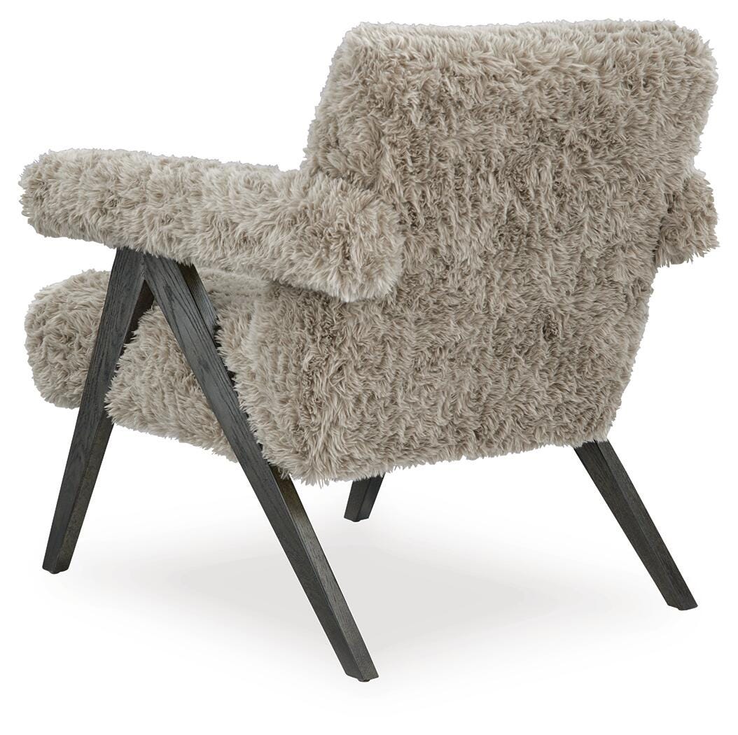 Goda Mocha Accent Chair — back view