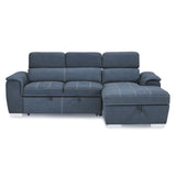 Ferriday Blue 2-Piece Sectional with Adjustable Headrests