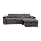 Ferriday Gray 2-Piece Sectional with Adjustable Headrests