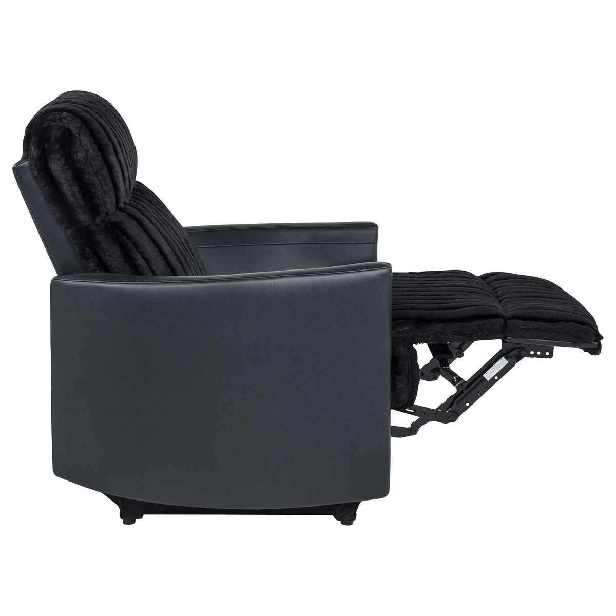 Madden Corduroy Upholstered Track Arm Manual Recliner Black — product image 11