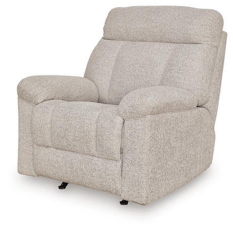Hoyne Park Cobble Stone Performance Fabric,Next-Gen Nuvella™,Chenille Recliner from Ella Furniture