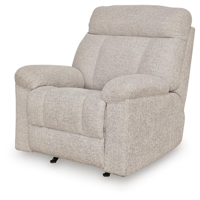 Hoyne Park Cobble Stone Performance Fabric,Next-Gen Nuvella™,Chenille Recliner from Ella Furniture