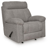Hoyne Park Smoke Performance Fabric,Next-Gen Nuvella™,Chenille Recliner angled view