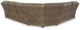 Ravenel Fossil Faux Leather 4-Piece Power Reclining Sectional Sofa
