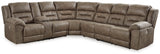 Ravenel Fossil Faux Leather 4-Piece Power Reclining Sectional Sofa