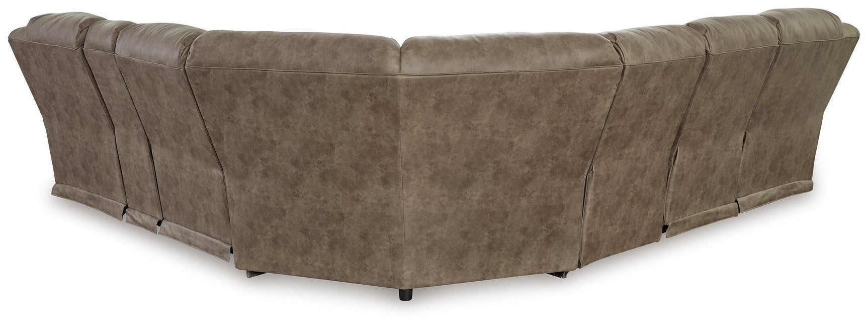 Ravenel Fossil Faux Leather 4-Piece Power Reclining Sectional Sofa
