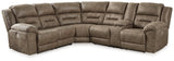 Ravenel Fossil Faux Leather 3-Piece Power Reclining Sectional Sofa