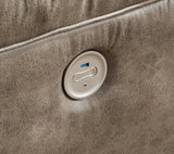 Ravenel Fossil Faux Leather 4-Piece Power Reclining Sectional Sofa