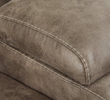 Ravenel Fossil Faux Leather 3-Piece Power Reclining Sectional Sofa
