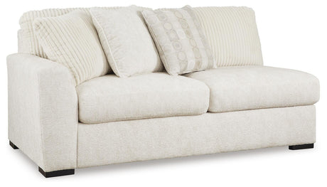 Chessington Ivory 2-Piece Sectional with Ottoman — angled view