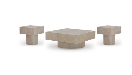 Light Grayish Brown Coffee Table and End Table Set — product view