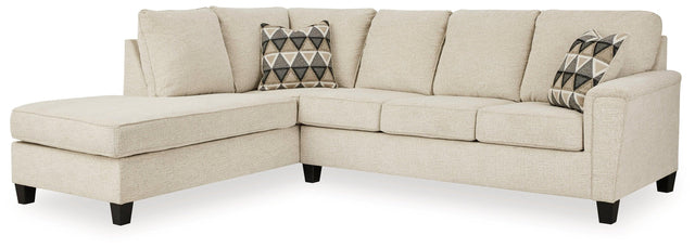 Abinger Natural Chenille 2-Piece Sleeper Sectional With Chaise 83904S3 - Ella Furniture