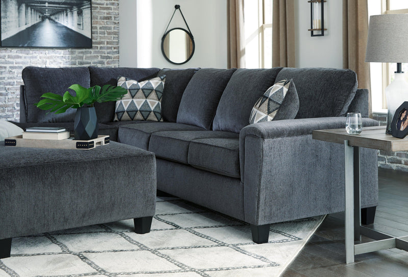Abinger Smoke Chenille 2-Piece Sectional With Chaise 83905S1 - Ella Furniture