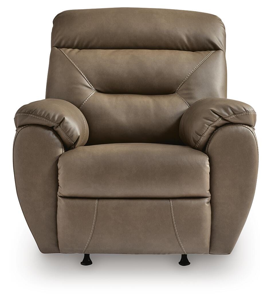 Elksworth Biscotti Faux Leather Recliner view 5