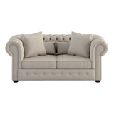 Savonburg Neutral Fabric Loveseat