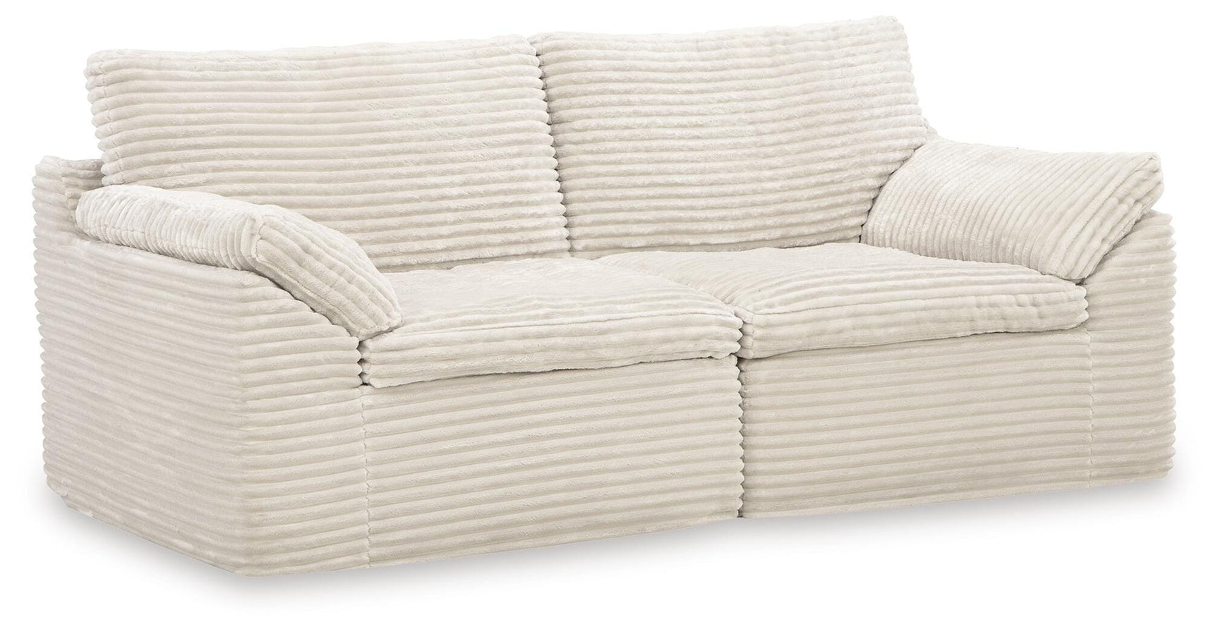 Fannin Ivory Chenille Left-Arm/Right-Arm Facing Corner Chair