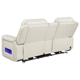 Rojas Dual Power Reclining Loveseat with Bluetooth Speakers Greige — product image 5