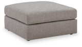 Lindon Smoke Performance Fabric,Next-Gen Nuvella™,Chenille Oversized Accent Ottoman